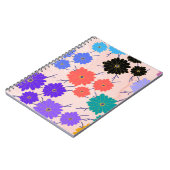 グルグラムの水色、フローラ繊維デザイン。 ノートブック (左側)