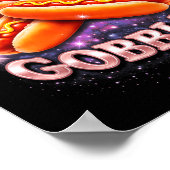 グルグルグラブ おもしろホットドッグミーム宇宙スタイル ポスター (角)