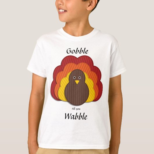 グルグル踊ってよろけてね!ハッピー感謝祭 Tシャツ (正面)