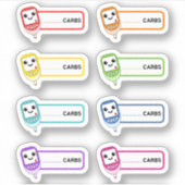 グルコメーターカルブトラッカー糖尿病リマインダーラベル シール (正面)