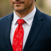 グルコース分子化学科学をテーマにした赤 ネクタイ