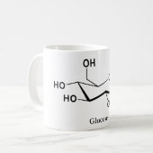 グルコース 糖 分子 化学 科学 コーヒーマグカップ (正面左)