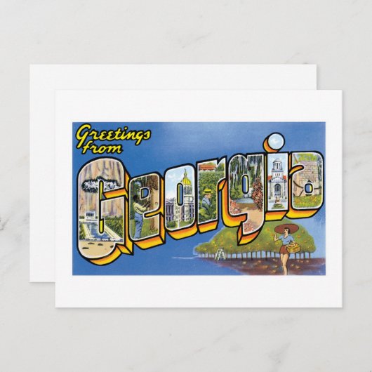 グルジアからのご挨拶！ ポストカード (正面/裏面)