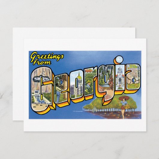 グルジアからのご挨拶! ポストカード (正面/裏面)