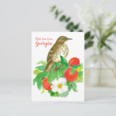 グルジアからの愛で茶色のトラッシャー ポストカード (スタンド正面)