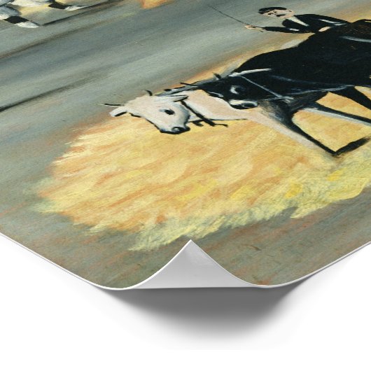 グルジアの国で床を脱穀 ポスター (角)