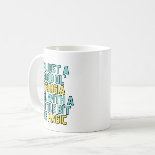 グルジアの女の子は魔法南部ウィッチィなユーモア コーヒーマグカップ (正面左)