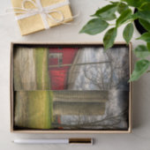 グルジアの広大な赤いバーンズとサイロ 薄葉紙 (ギフト)