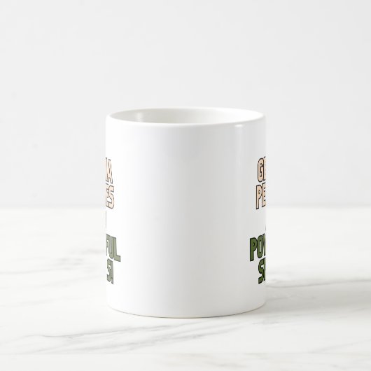 グルジアの桃とグルジアの魔女のユーモア コーヒーマグカップ (中央)