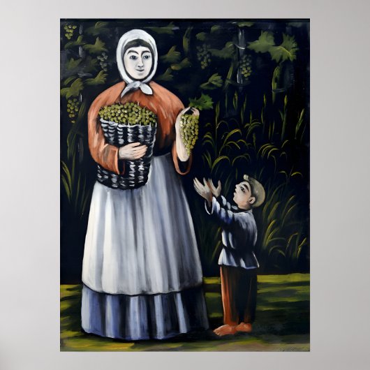 グルジアの画家ニコ・ピロスマーニの絵画 ポスター (正面)