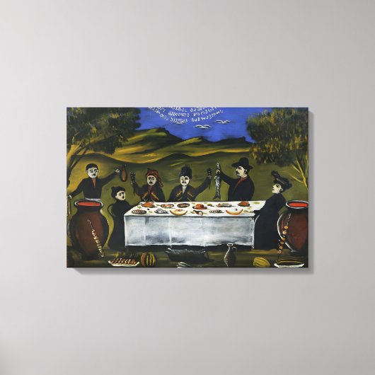 グルジアの画家ニコ・ピロスマーニ キャンバスプリント (正面)