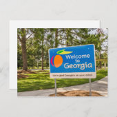 グルジアの看板へようこそ ポストカード (正面/裏面)