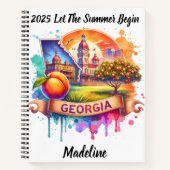 グルジアの風光明媚な果樹園を発見 ノートブック (正面)