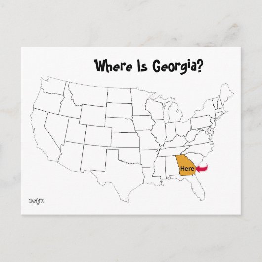 グルジアはどこだ? ポストカード (正面)