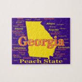 グルジアカラフル州のプライドマップシルエット ジグソーパズル (横)