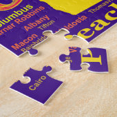 グルジアカラフル州のプライドマップシルエット ジグソーパズル (側面)