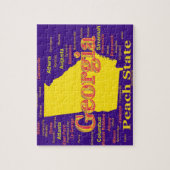 グルジアカラフル州のプライドマップシルエット ジグソーパズル (縦)