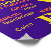 グルジアカラフル州のプライドマップシルエット ポスター (角)