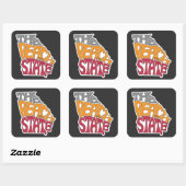 グルジアニックネームワードアート スクエアシール (シート)