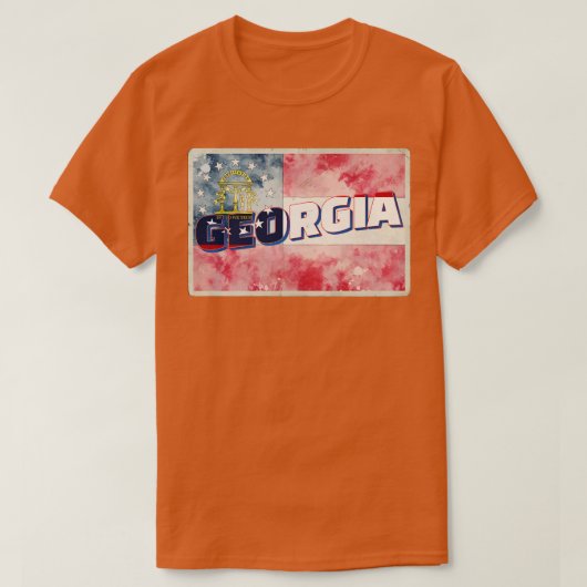 グルジアヴィンテージスタイルレトロ土産Tシャツ Tシャツ (デザイン正面)