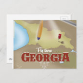 グルジアヴィンテージバケーションポスター ポストカード (正面/裏面)