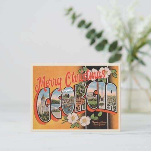 グルジアヴィンテージ州のメリークリスマス ポストカード (スタンド正面)