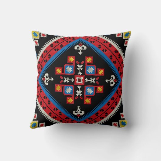 グルジア刺繍 クッション (裏面)