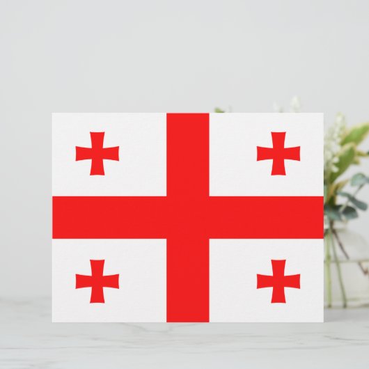 グルジア国旗とレターヘッド レターヘッド (スタンド正面)
