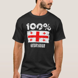 グルジア国旗のサポート | 100%ジョージアのバッテリ電源 Tシャツ