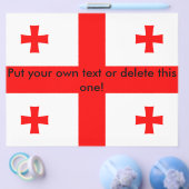 グルジア国旗を掲げたフライヤー チラシ (シングル)