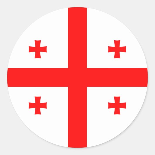 グルジア国旗、グルジア国旗 ラウンドシール (正面)