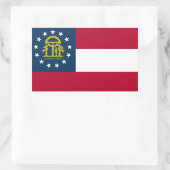 グルジア国旗、グルジア国旗 長方形シール (バッグ)