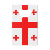 グルジア国旗（国）クレジットカードボトルオープナー クレジットカード栓抜き (正面)