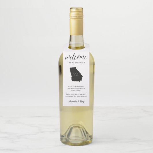 グルジア州結婚ズ・ウェルカム ボトルネックタグ (ボトル)