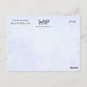 グルジア素晴らしオキーフェホワイトローズとラークスパー ポストカード (裏面)