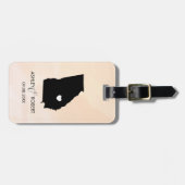 グルジア結婚マップのラゲッジタグ、カップルの名前 ラゲッジタグ (正面横)