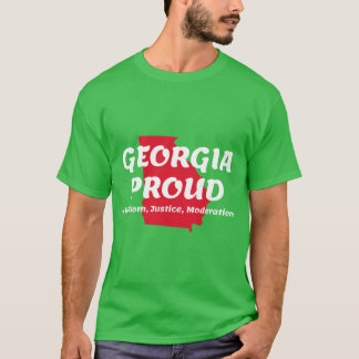 グルジア誇りを持った州モットウィズジャスティスモデレーション Tシャツ