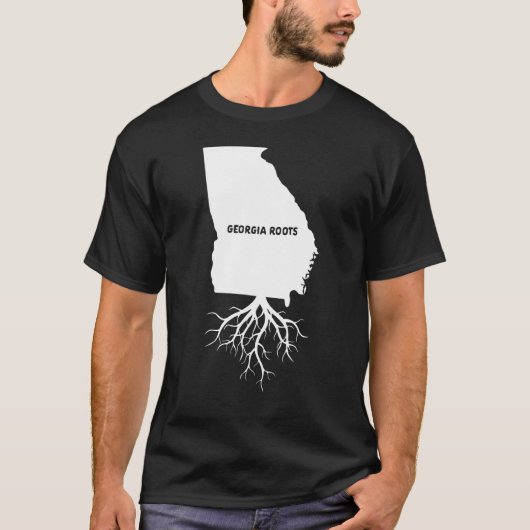 グルジア誇りを持った州根で栽培されたアメリカ人 Tシャツ (正面)