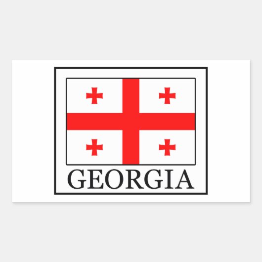 グルジア 長方形シール (正面)