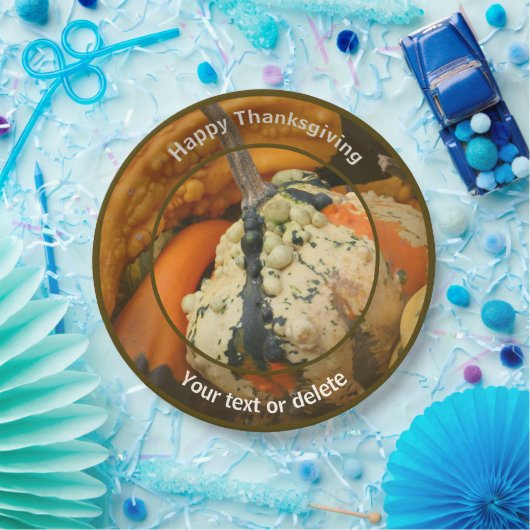 グルズカラフル秋パーソナライズされた感謝祭 ペーパープレート (パーティー)