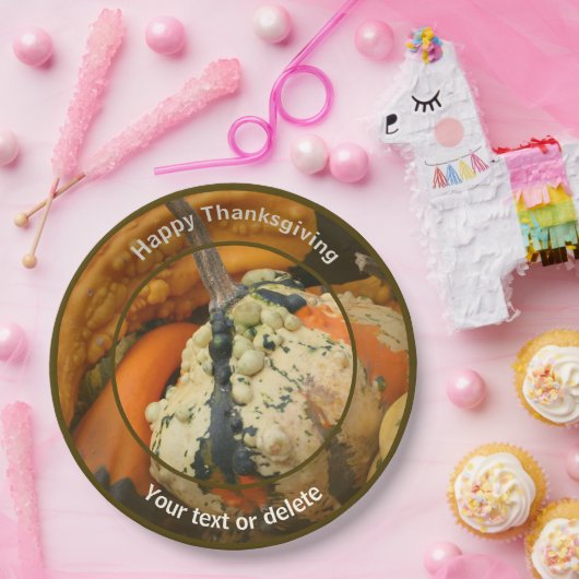 グルズカラフル秋パーソナライズされた感謝祭 ペーパープレート (パーティー)