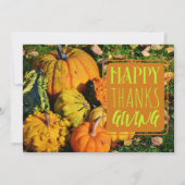 グルズハッピーサンクスギビングのグリーティングカード 招待状 (正面)