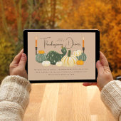 グルズベージュサンクスギビングディナー 招待状