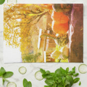 グルズ&カボンプキンスファームスタンド抽象芸術 キッチンタオル (折り畳み)