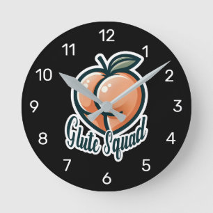 グルテスクワッドピーチお尻グルテジムフィットネス ラウンド壁時計