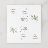 グルテパーソナライズされたンフリーラベルテント折り曲げシンボルや象徴 プレイスカード (外部開封)