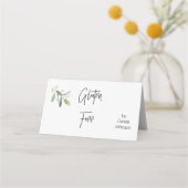 グルテパーソナライズされたンフリーラベルテント折り曲げシンボルや象徴 プレイスカード (正面)