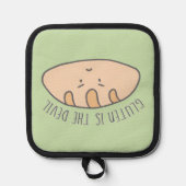 グルテンおもしろいはデビルグルテンフリー 鍋敷き (正面)