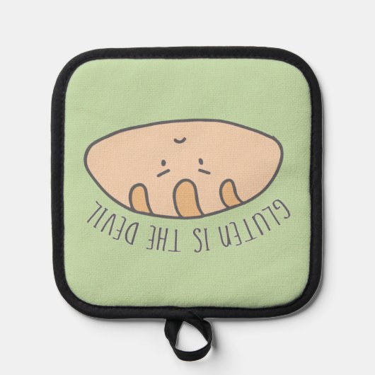 グルテンおもしろいはデビルグルテンフリー 鍋敷き (正面)