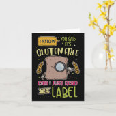 グルテンおもしろいフリーライフスタイルセリアック病 カード (黄色い花)